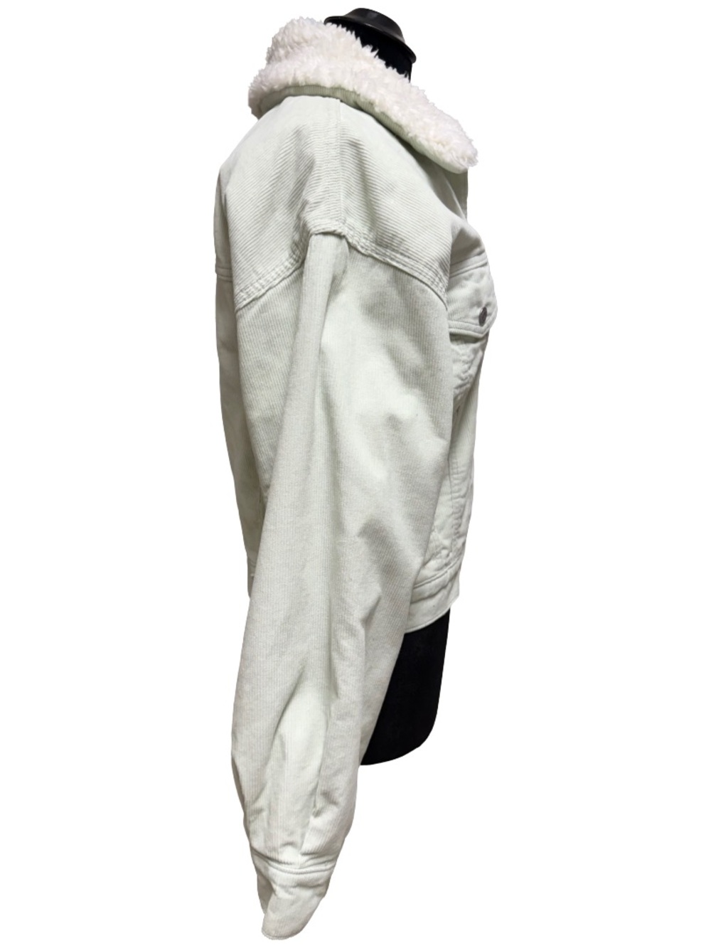 Levi’s Sherpa Ex-Boyfriend Sage Corduroy Trucker Jacket - Picture 4 of 9